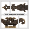 Cionyce 4Pcs Tee-Strap Hinges Heavy Duty Hinges Hardware Antique Bronze