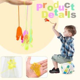 DERAYEE Pack of 30 Children's Colourful Slime Hands Set, Sticky Rubber Hand for Children, Give Away, Gift, Party