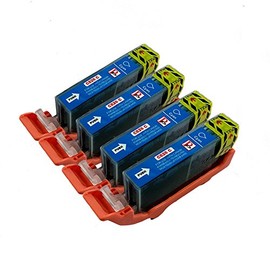 4 Cyan PerfectPrint Compatible Ink Cartridge Replace CLI-526 for Canon Pixma iP4850 iP4950 iX6550 MG5150 MG5250 MG5300 MG5320 MG5350 MG6150 MG6250 MG8150 MG8170 MG8220 MG8250 MX715 MX885 MX895 Printers