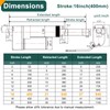 JQDML 16 Inch Stroke Linear Actuator 12V Heavy Duty 440lbs/2000N