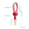XGALBLA Elegant Rose Flower Macrame Keychain Boho Handmade Wristlet Bracelet