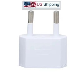Unbranded/Generic White US to EU Travel Mini Adaptor Plug 2 Prong AC Electrical Convert Plug