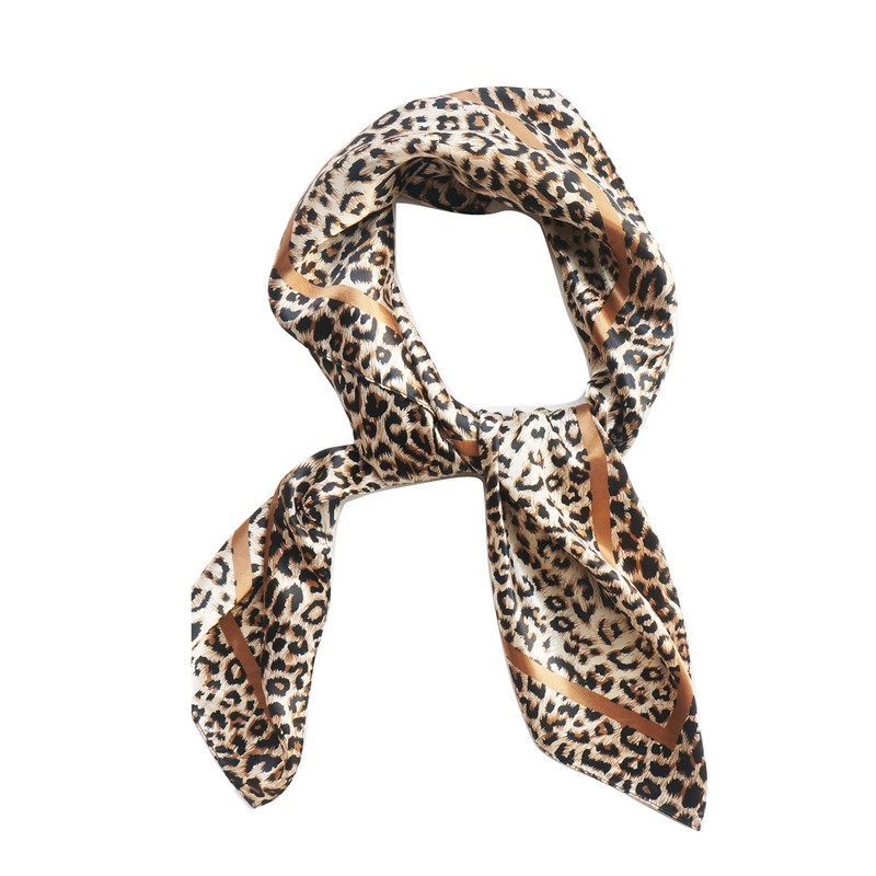 Square Silk Feeling Scarf for Hair Wrapping at Night, Silk