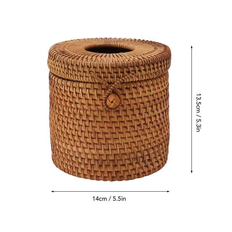 Rectangular Rattan Tissue Box Cover Rattan Woven Tissue Box Holder