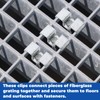 MorningRo 50 Pcs Grating Clip Saddle Clip Galvanized Carbon Steel