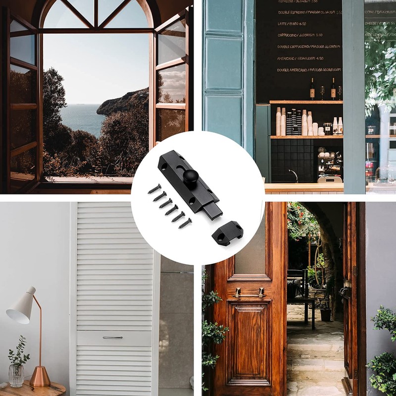 Reccisokz 1Pc Thick Pure Brass Slide Barrel Door Bolt Heavy