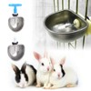 10Pcs Rabbit Drinking Water Bowl, Stainless Steel Rabbit Drinker, Rabbit