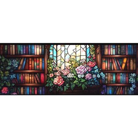 Reofrey Large Diamond Art Kits for Adults Flowers Book, 30x80cm/12x31.5inch Full Drill Round Rhinestone Big Diamond Painting Kit Landscape, Cross Stitch Embroidery Canvas for Crafts Home Wall Decor