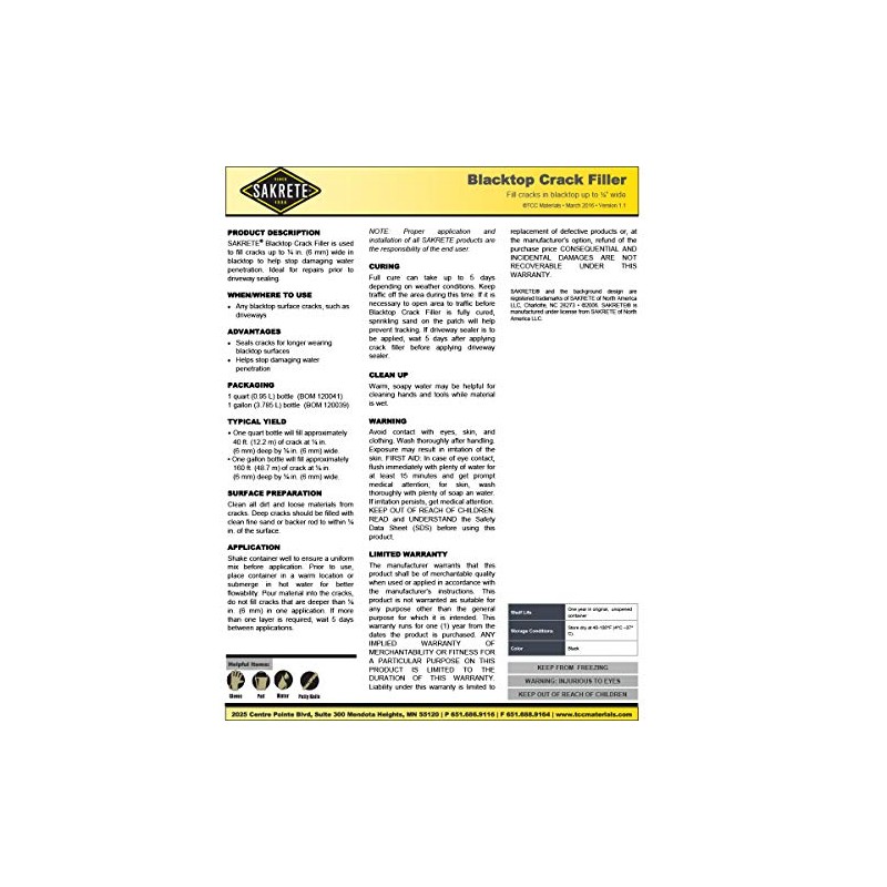 Sakrete Blacktop Crack Filler (Gallon, 1)