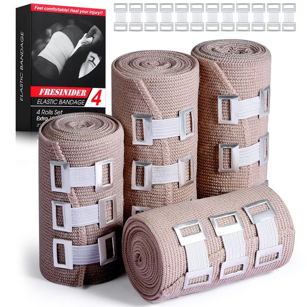 FRESINIDER Elastic Bandage Wrap 4 Pack(2 X 3" + 2