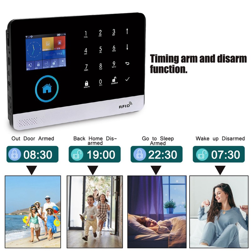433MHZ Wireless GSM+GPRs WIFI Intelligent Video Alarm Smart Home Security