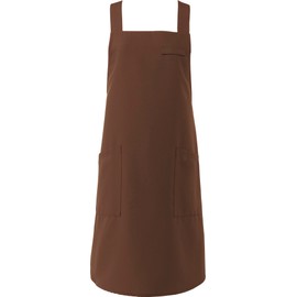 Albe BSS100 X-Shaped Apron, Albe Bib Apron, X-Shaped, Tuski Hanging, Simple, 6 Colors, Cool, Pockets Included, Multi-functional, For Food & Beverage, Cafe, Uniform,, C-71 Brown