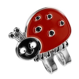 Totority Ladybug Shaped Golf Ball Marker with Hat Clip Durable Metal Golf Accessories for Women
