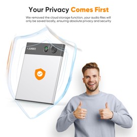 AI Voice Recorder with Playback, Note AI Recording Device with Chat GPT Transcribe & Summarize, App Control, Support 68 Languages, 64GB Audio Recorder for Lectures, Meetings, Phone Calls, Magnetic