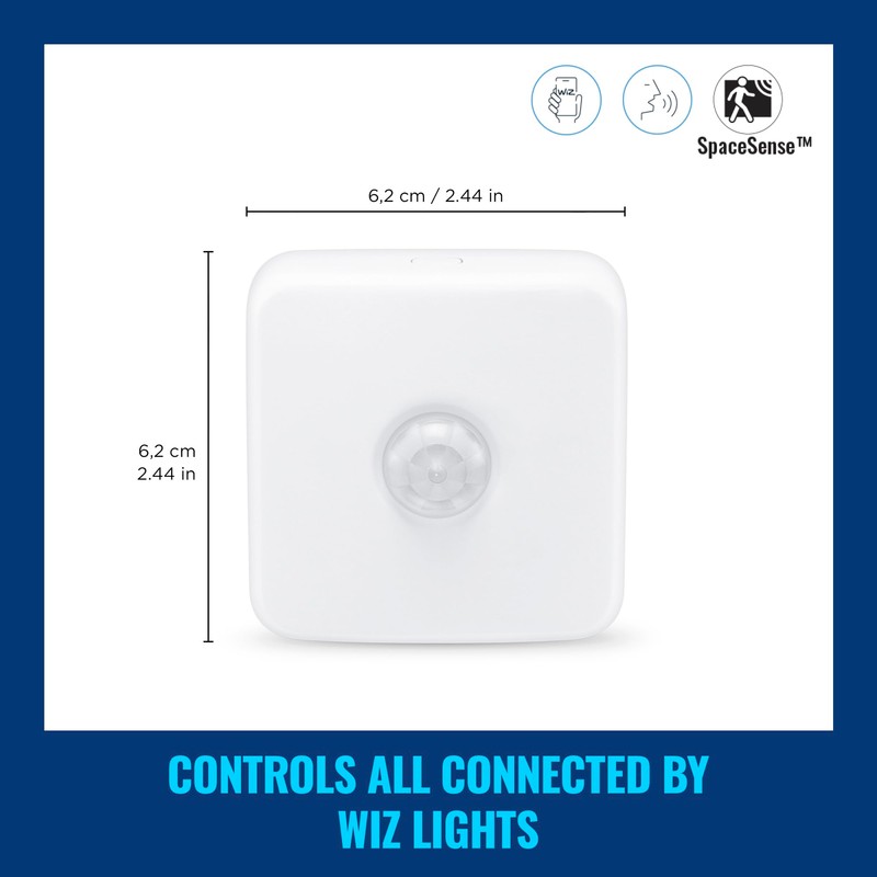 WiZ Indoor Motion Detector Wireless [White] Ultrasonic Sensor for Automatic