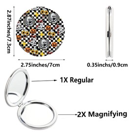 SEIRAA Clown Movie Makeup Mirror Horror Clown Gifts Art was Here Gifts Horror Clown Pocket Mirror (YellowSunGlasses Mirr)