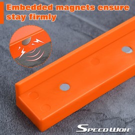 SPEEDWOX 6-Inch Vise Jaws Pad Cover Magnetic Vise Protective Pad Clamp Tool Universal Soft Vice Jaws Pads Covers with Strong Magnetic Vise Block for Wood Metal Plastic Tubing Threaded Items