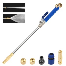Hydro Jet High Pressure Power Washer, Pressure Washer Gun with Garden Hose End, Glass Window Cleaning Sprayer Extendable Garden Car Water Washing, Hydrojet Washer Nozzle (Adjustable Type + Fan Type)
