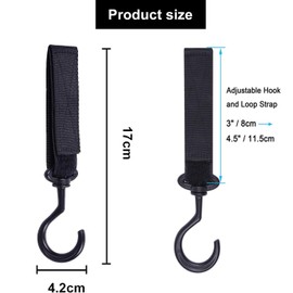 Norhogo 4PCS Car Hang Seat Headrest Hooks, Nylon Car Headrest Hook Car Hooks, Multi-Purpose Hanger Storage Car, for Vehicle SUV Truck, Handbag, Purse, Coat, Grocery Bag - Black