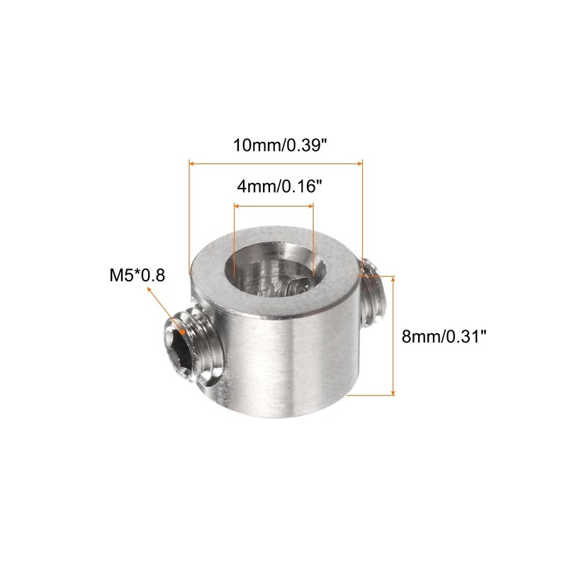 sourcing map 4pcs 4mm Drill Stop Collar Set Depth Stop,