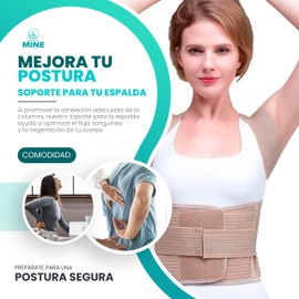 SEVEN MINE ¡Adiós a los Hombros Encorvados! Faja Dorso Lumbar | Corrector de Postura para Espalda y Hombros, Faja Dorsolumbar Ergonómica Unisex, Soporte con Varillas Reforzadas, Alivio y Mejora Postural, Transpirable (Small)