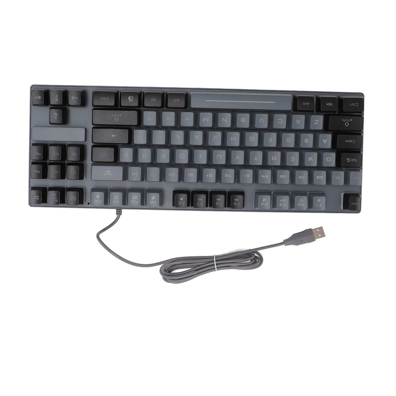 Gaming Keyboard 87 Keys ABS Keycaps RGB Backlit Contrast Color