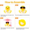wonuu Mini Graduation Rubber Duck with Stole Sash Sunglasses Graduate