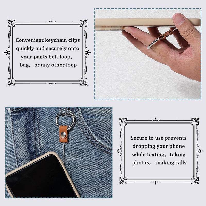 GORGECRAFT 2Pcs Lanyards Finger Ring Strap Phone Charm Grip Holders