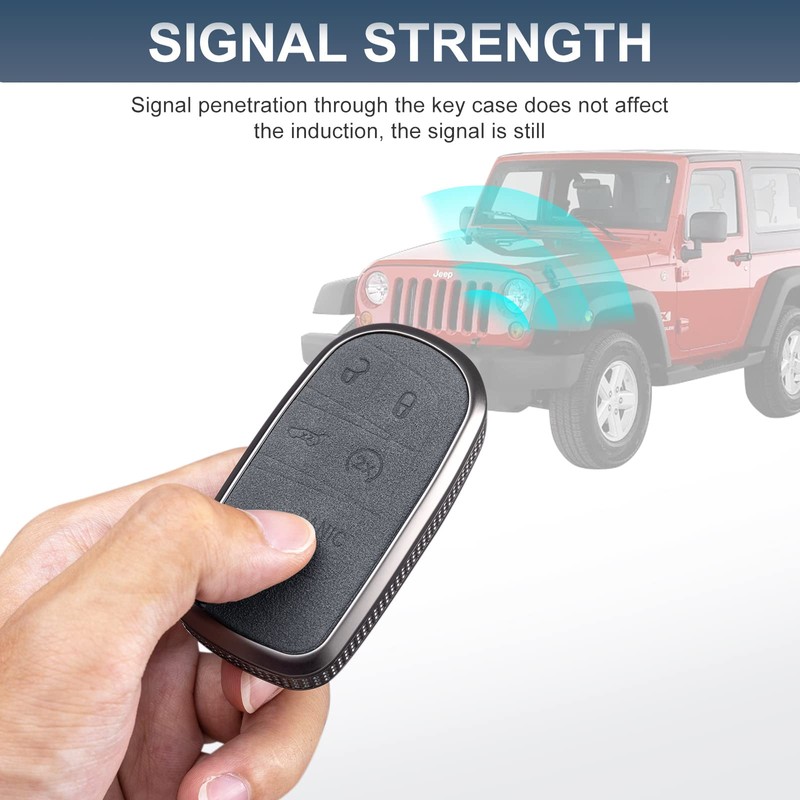 YO&YOYE for Jeep Key Fob Cover, Full Protection Key Case