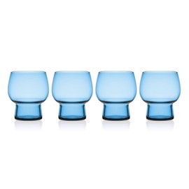 Mikasa Phoebe Double Old Fashioned Beverage, Set of 4, Blue