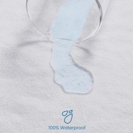 Charms Trend Waterproof Mattress Protector Single 100% Cotton Terry Towel - Mattress Topper - Ultra Soft, Anti-Allergy & Breathable Mattress Cover Machine Washable - Single (90x190+30cm)