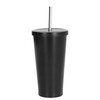 500ML Small Vacuum Coffee Cup Iced Coffee Bottle with Straw