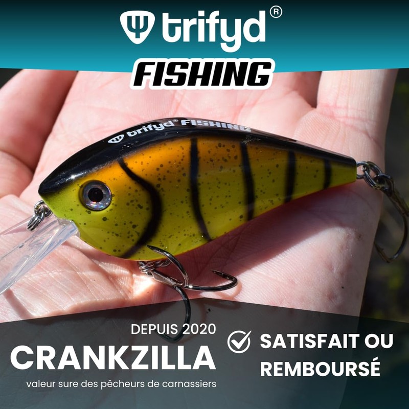 trifyd ® Fishing Pike Lure, Pack of 3 crankzilla predatory