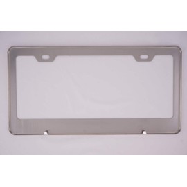 Sparkoo Genuine Stainless Steel Optima License Plate Metal Chrome Silver Frame with Screw Cap Covers Holder for All Kia Optima (1)