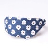 Egurs Adjustable Sunflower Blue Dog Cat Leather Collar with Bow