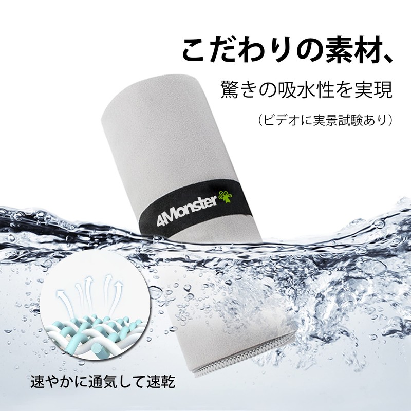 4Monster Sports Towel, Outdoor Microfiber Towel, Compact Quick Drying Towel,
