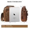 Ringsun Small Leather Travel Bag Zipper Crossbody Shoulder Bag Messenger