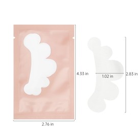 Mekupeu 100 Pairs Eye Under Gel Pads Eyelash Extensions Patches,Lash Extension Lint Free Under Hydrogel Eye Mask Pads Beauty Tools (Pink)