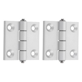 sourcing map 2Pcs Adjustable 180 Degree Hinges, 60mmx60mm Zinc Alloy Locking Leaf Table Hinges, Bifold Door Drop Leaf Hinge for Wooden Box Dining and Table Cabinets, Silver Oxide