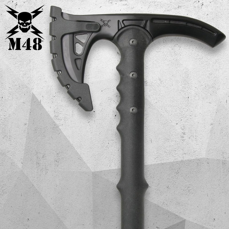 M48 Kommando Survival Axe Hiking Staff | Cast Stainless Steel