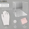 LASOA Acrylic Display Case for Collectibles, Alternative Glass Display Box