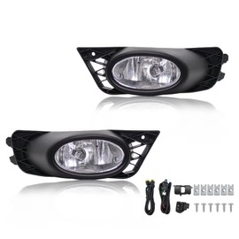 RAPOOSANS Driving Fog Lights Lamps Assembly Kit for 2009 2010 2011 Honda Civic Sedan Fog Light Replacement with H11 12V 55W Bulbs Switch and Wiring Kit 1 Set