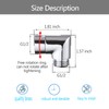 LUOFANT Shower Head Elbow Adapter, Shower Arm Elbow Adapter for