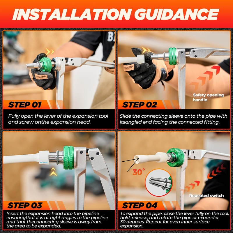 Saker PEX Tube Expansion Tool Kit | PEX-A Expansion Tool
