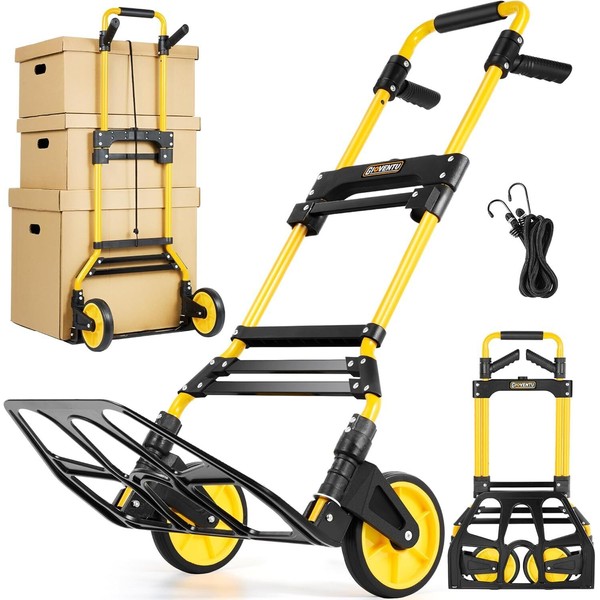 Gioventù Folding Hand Truck and Dolly with Telescoping Handle &