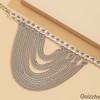 Quizzhe Punk Layered Anklet Chains Statement Silver Foot Tassel Metal