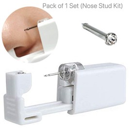 Beaute Self Nose Piercing Gun Nose Stud Disposable Stud Gun Kit Sterile NoPain Tool Pack of 1 Set
