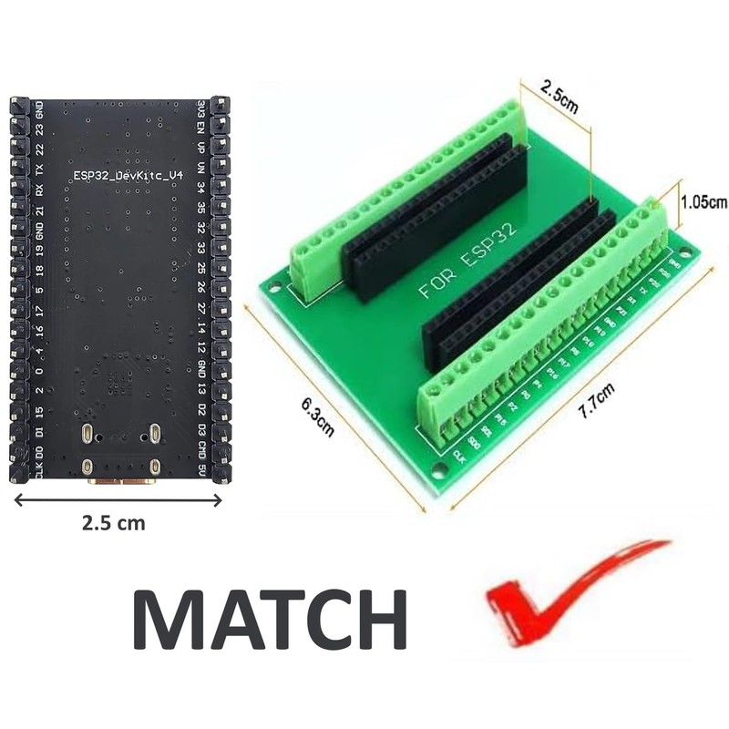 DUBEUYEW ESP32-DevKitC Core Board Typ C ESP32 Entwicklungsboard ESP32-WROOM-32U für