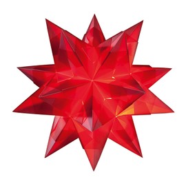 folia - Craft Set Bascetta Star, Transparent White, Finished Size of the Paper Star, With Detailed Instructions (English Language Not Guaranteed) - Ideal For Timeless Decoration