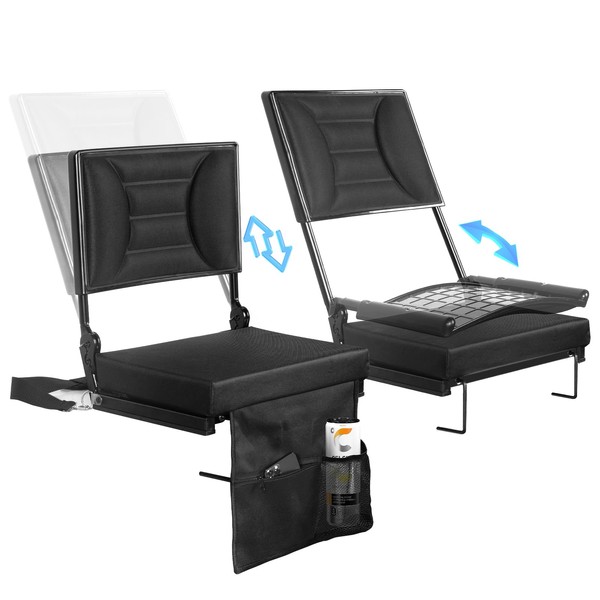 2 PACK Extra Wide Stadium Seat with Back Support |
